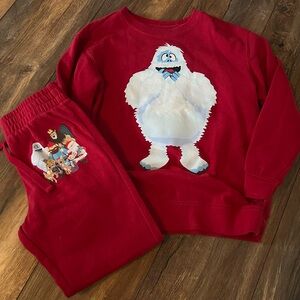 Boys Rudolph Bumble Sweatshirt & Sweatpants (size medium)